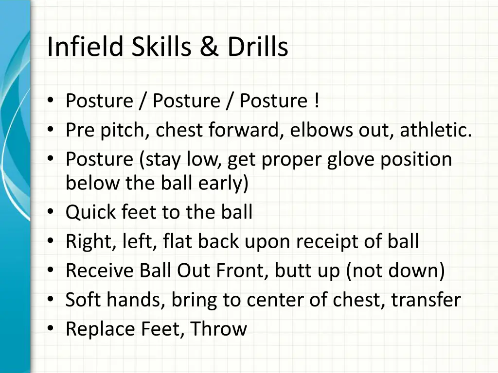 infield skills drills