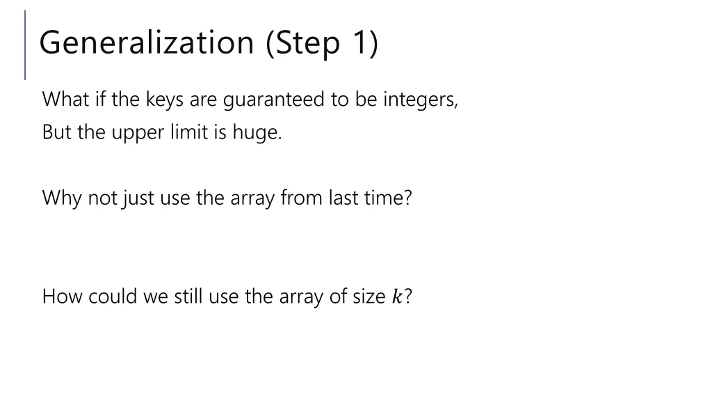 generalization step 1