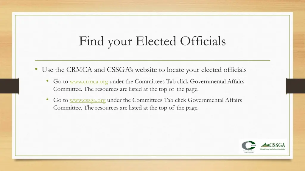 find your elected officials