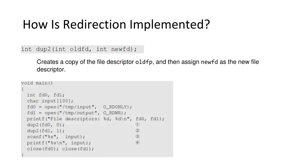 how is redirection implemented