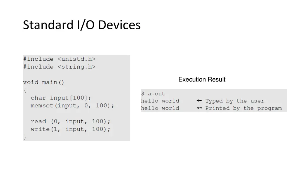 standard i o devices