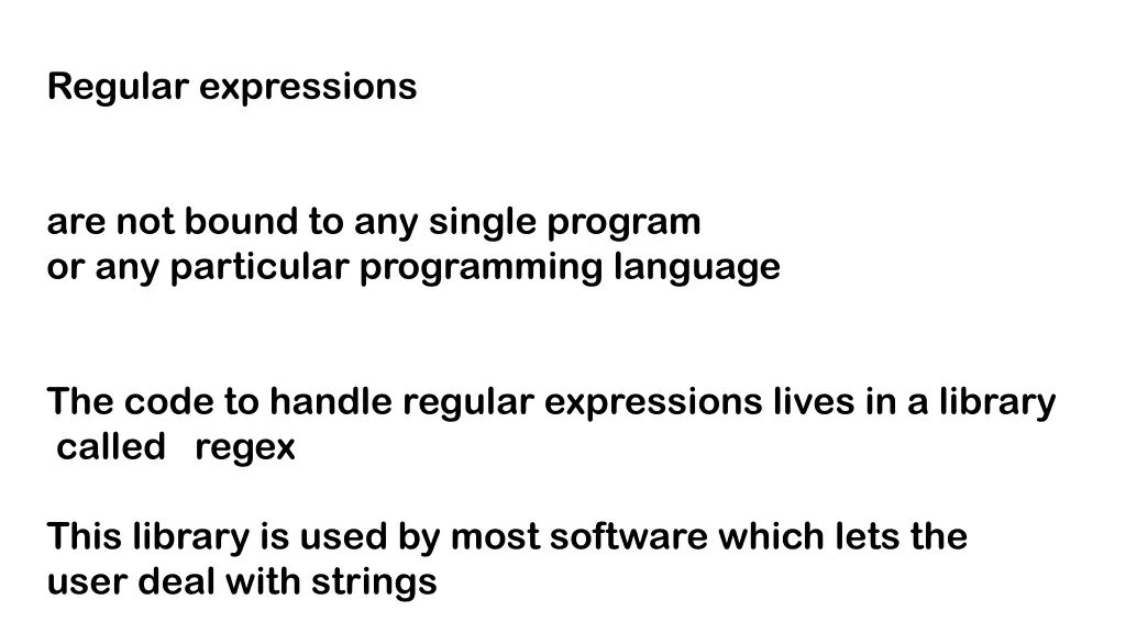 regular expressions 1
