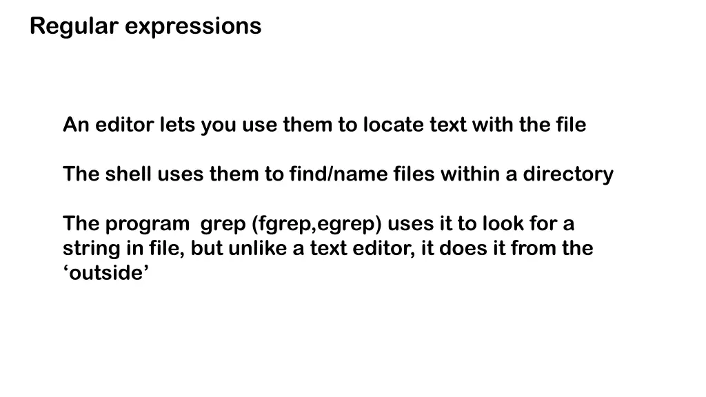 regular expressions 2