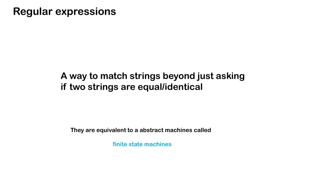 regular expressions