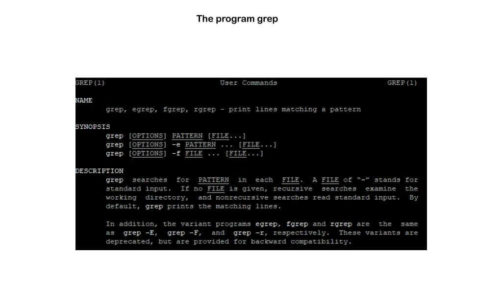 the program grep