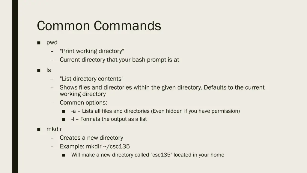 common commands