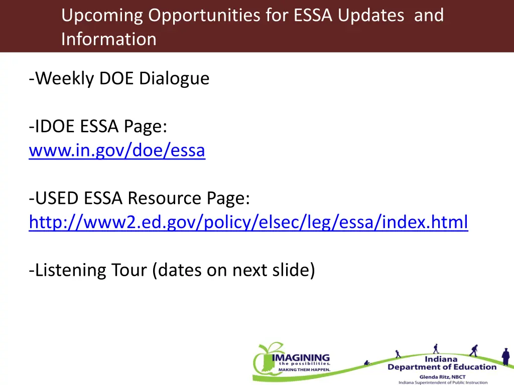 upcoming opportunities for essa updates
