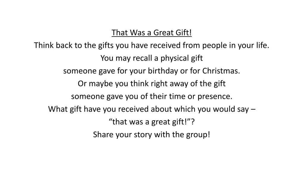 that was a great gift