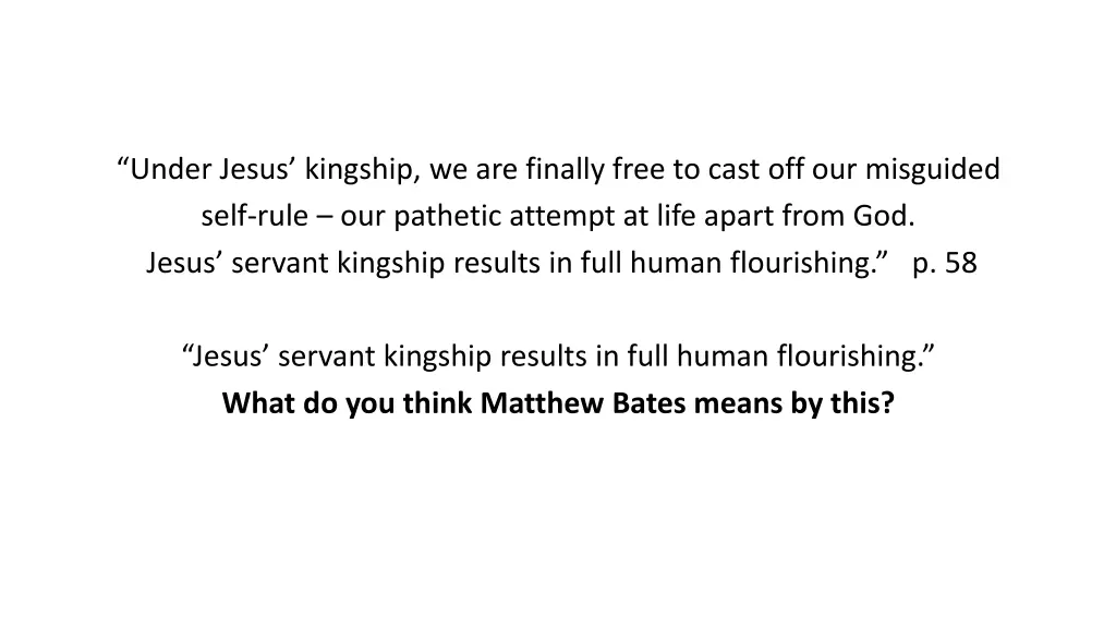 under jesus kingship we are finally free to cast