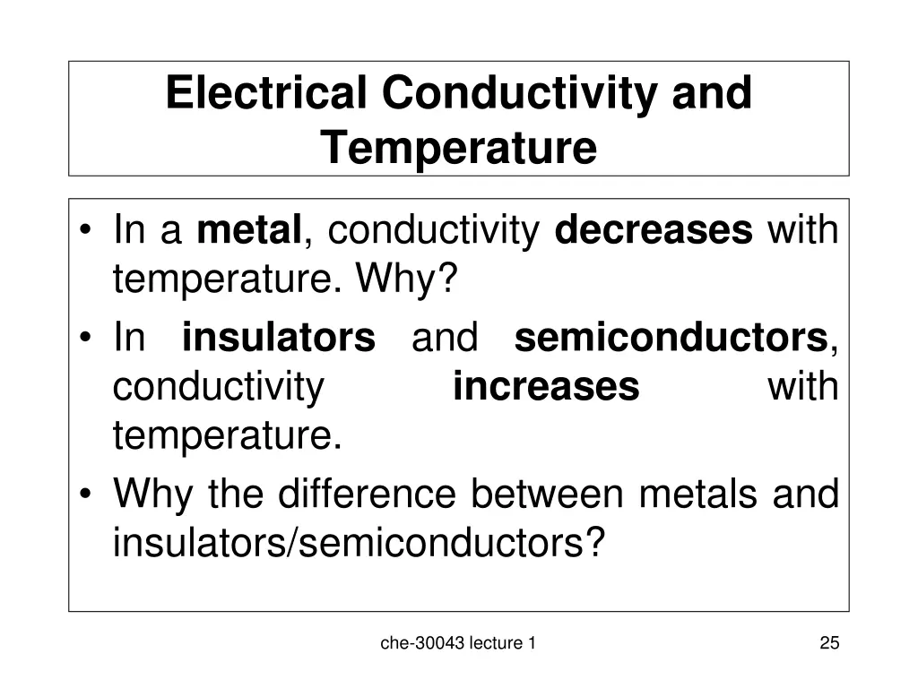 electrical conductivity and temperature