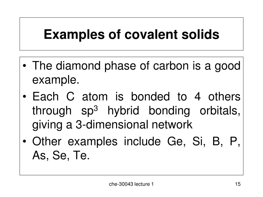 examples of covalent solids