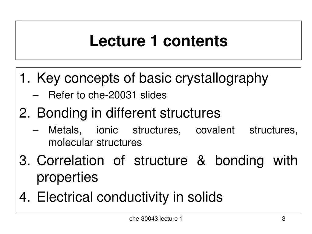lecture 1 contents