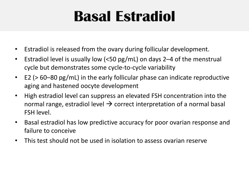 basal estradiol