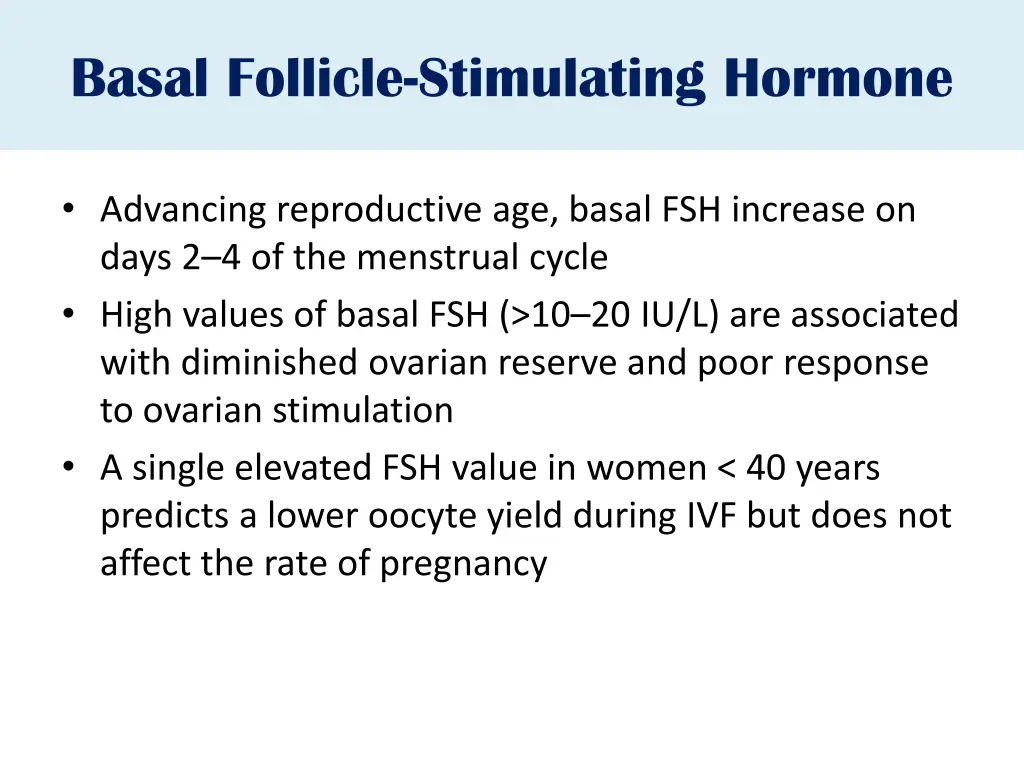 basal follicle stimulating hormone basal follicle