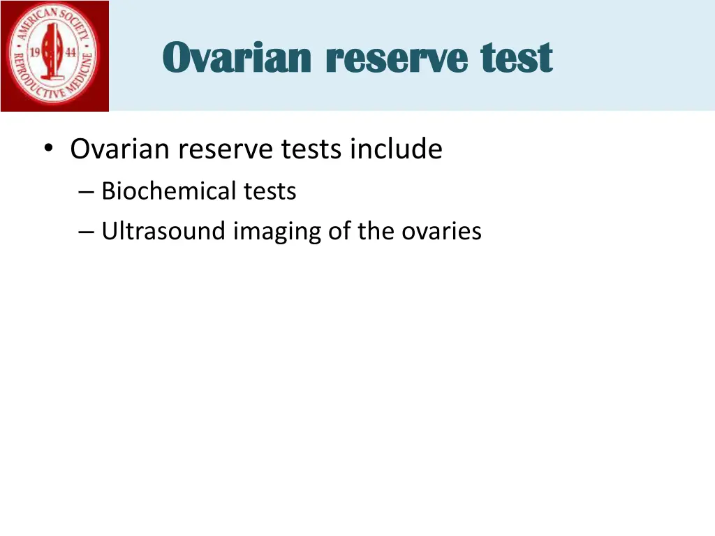 ovarian reserve test ovarian reserve test