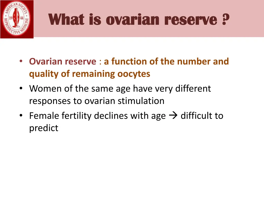 what is ovarian reserve what is ovarian reserve