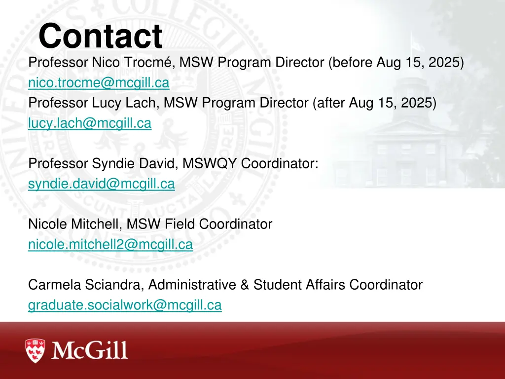 contact professor nico trocm msw program director