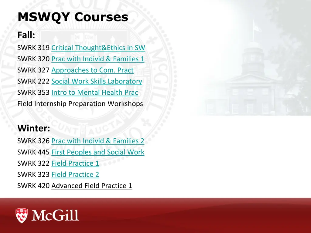 mswqy courses