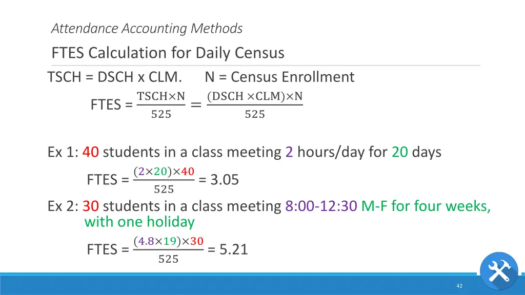 attendance accounting methods ftes calculation 1