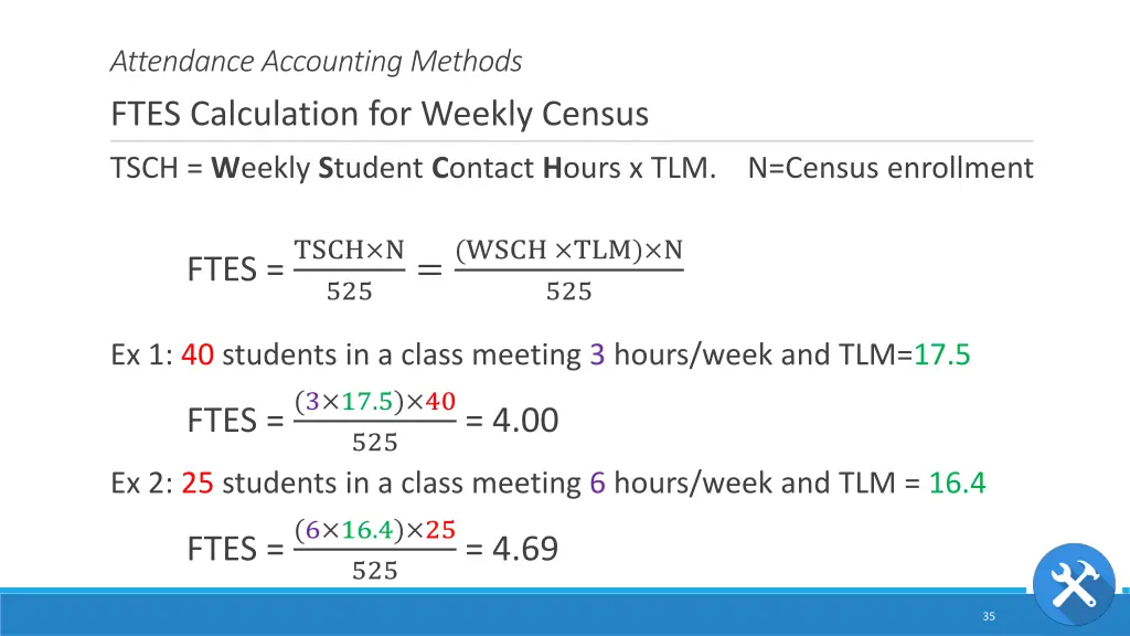 attendance accounting methods ftes calculation