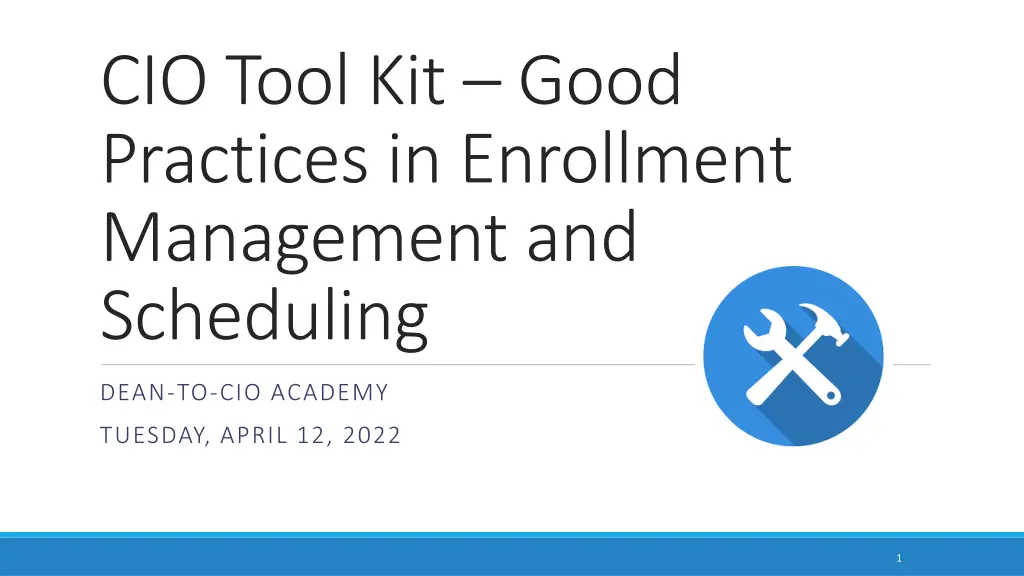 cio tool kit good practices in enrollment