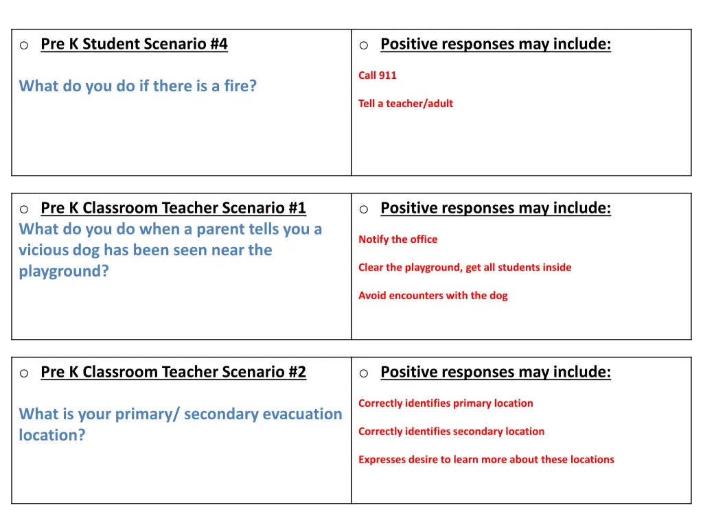 o pre k student scenario 4