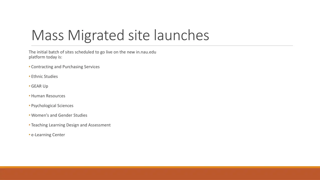 mass migrated site launches