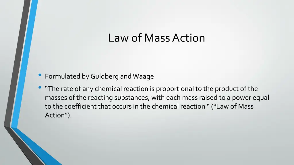 law of mass action