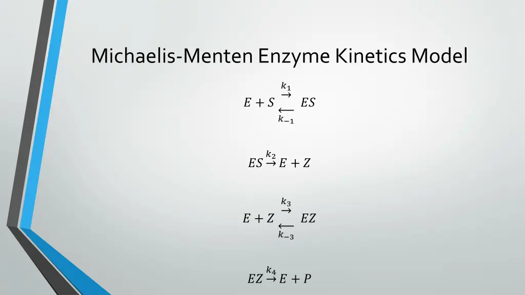 michaelis menten enzyme kinetics model