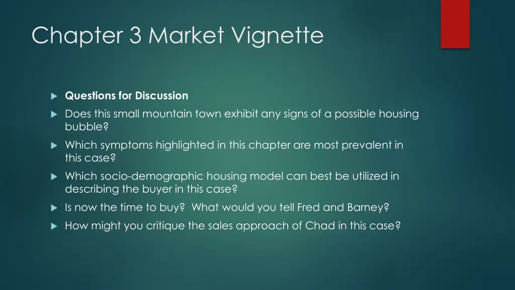 chapter 3 market vignette