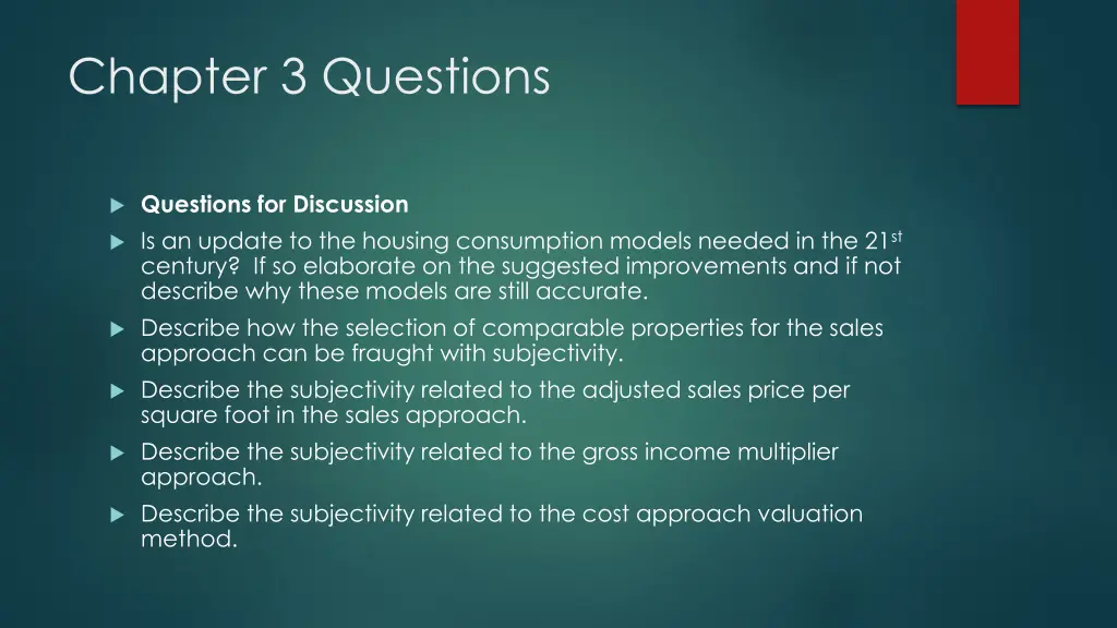 chapter 3 questions 1