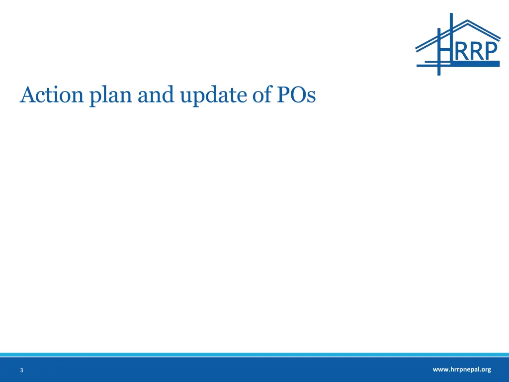 action plan and update of pos