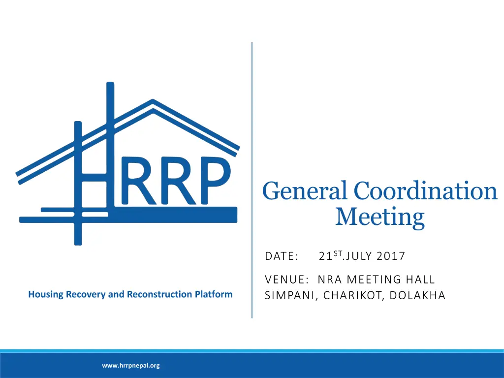 general coordination meeting