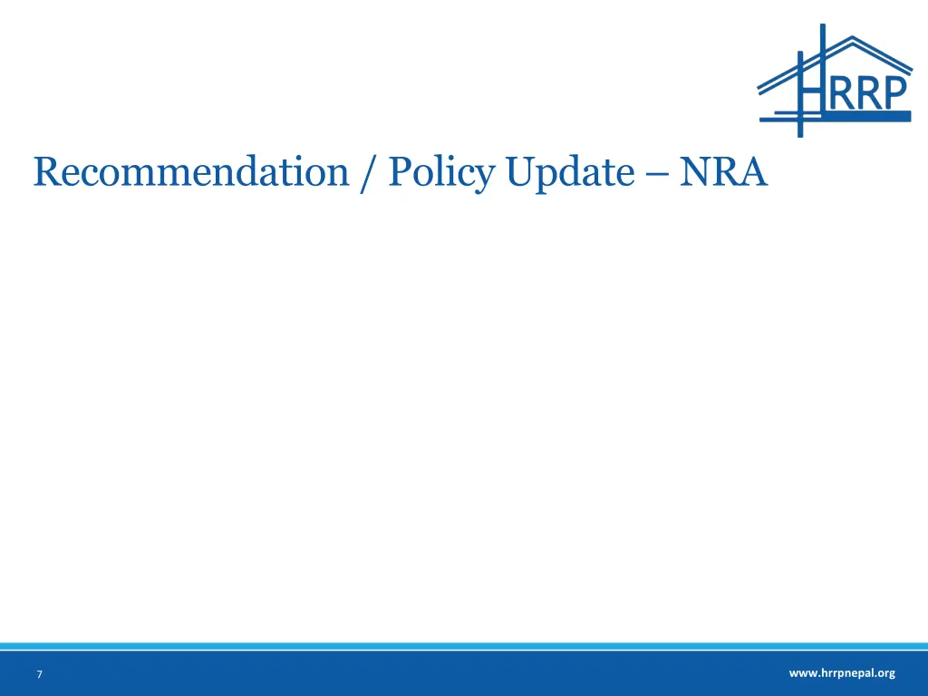 recommendation policy update nra