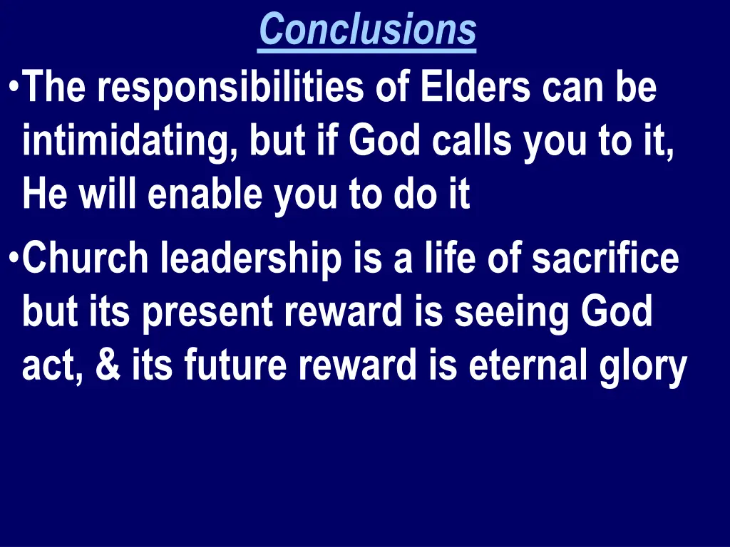 conclusions 1