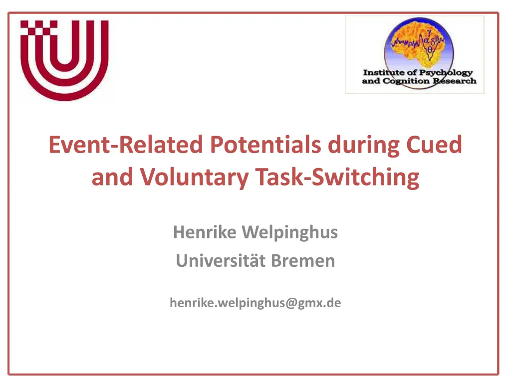 event related potentials during cued