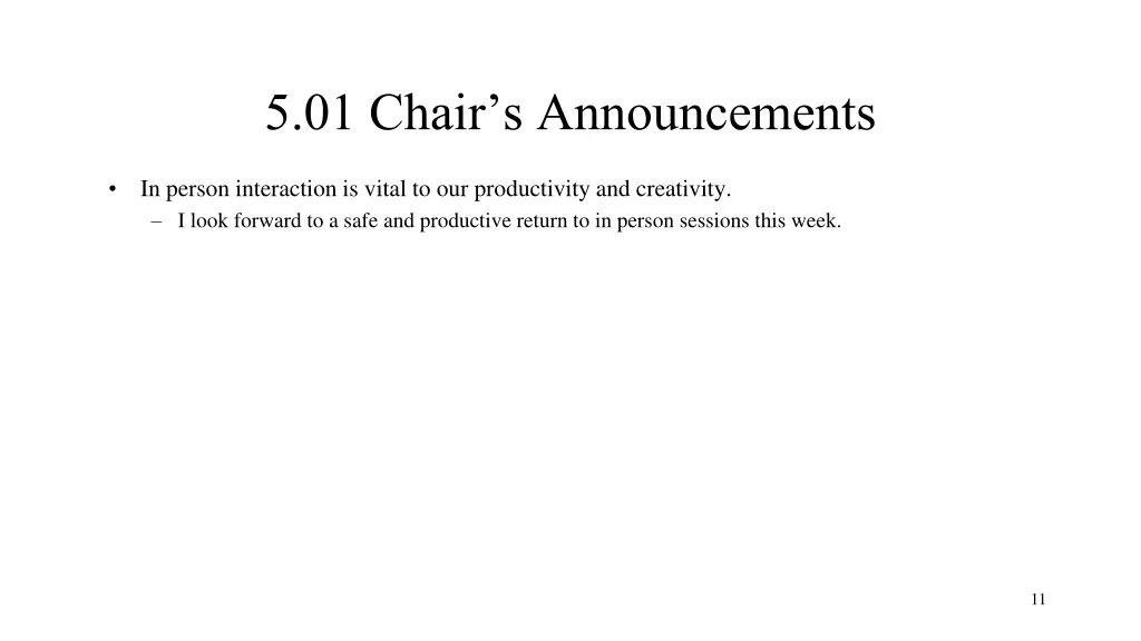 5 01 chair s announcements 1