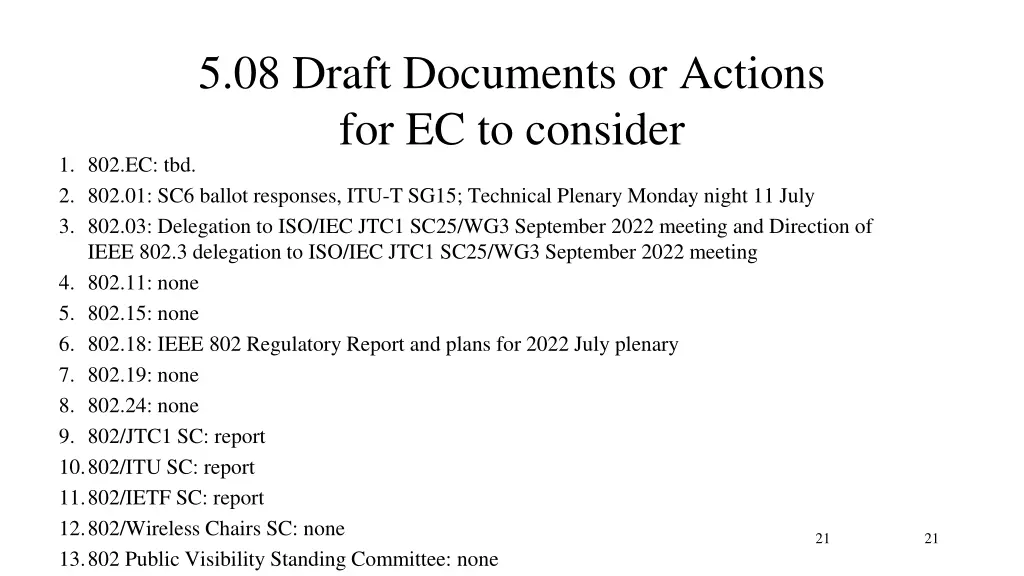 5 08 draft documents or actions for ec to consider