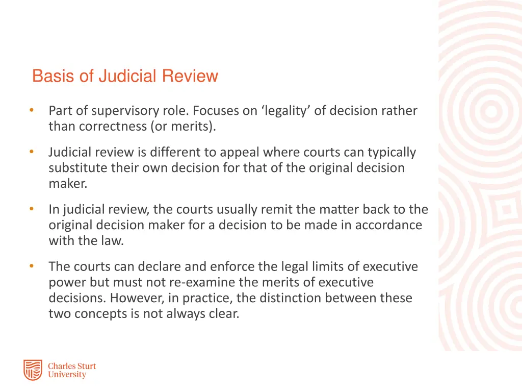 basis of judicial review