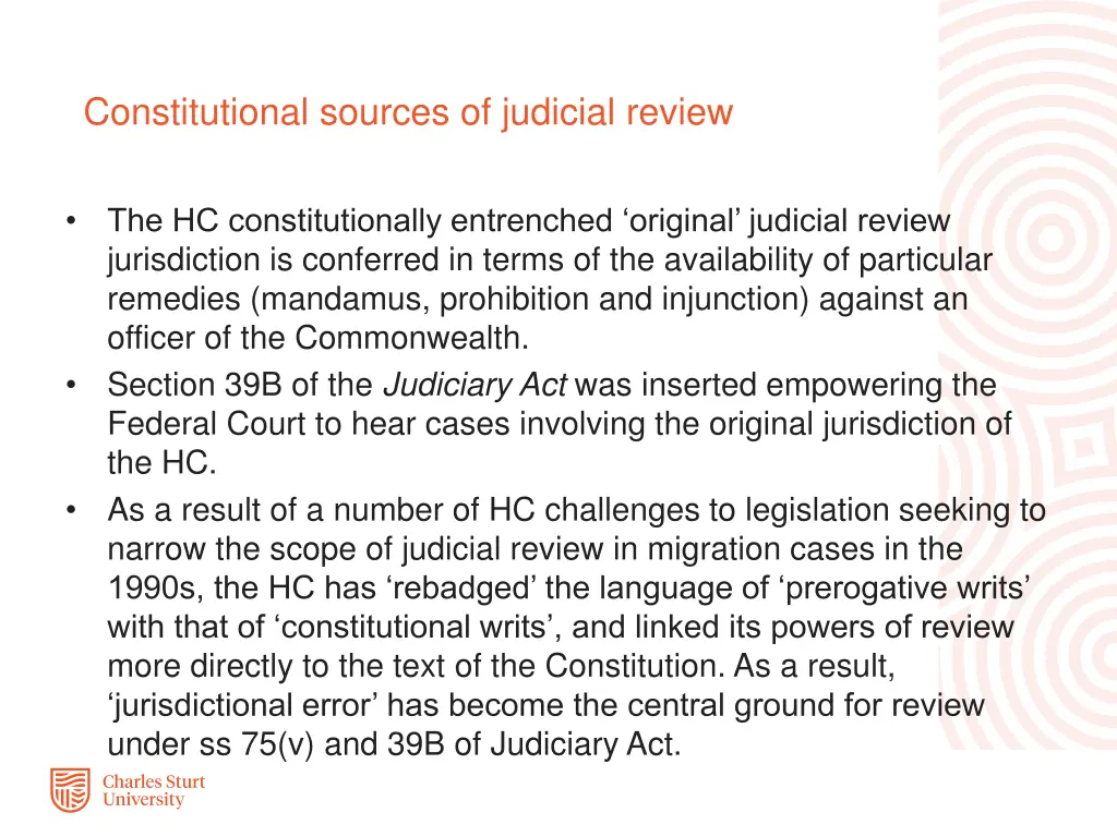 constitutional sources of judicial review
