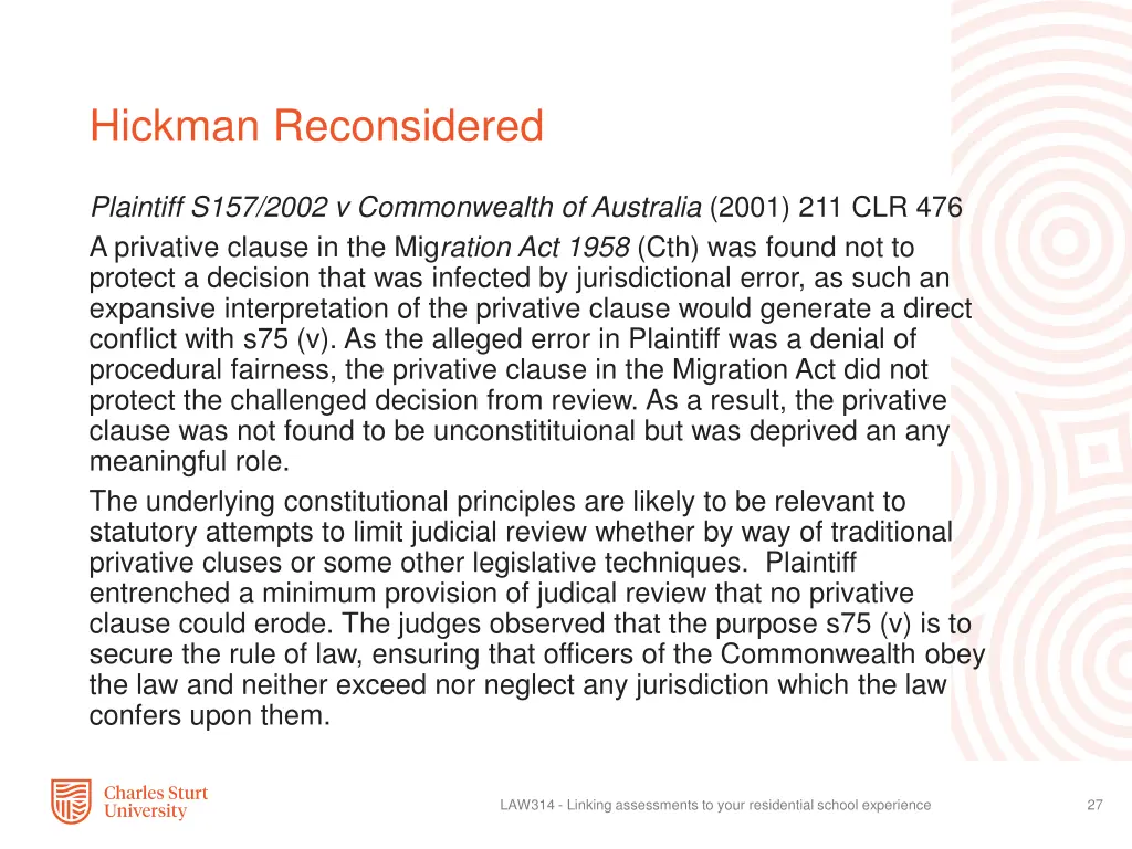 hickman reconsidered