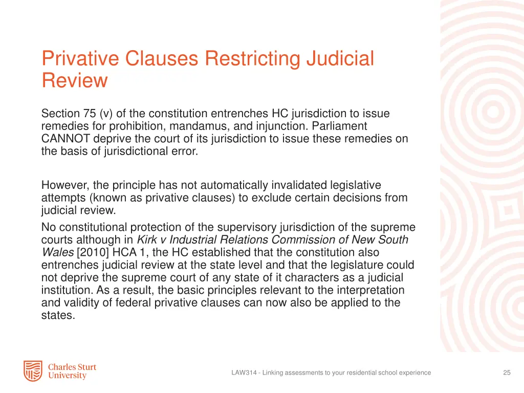 privative clauses restricting judicial review