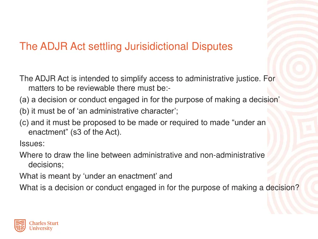 the adjr act settling jurisidictional disputes