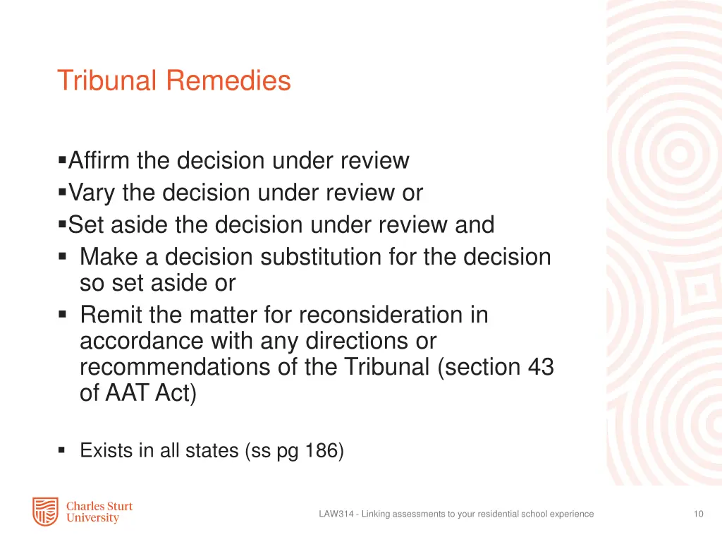 tribunal remedies