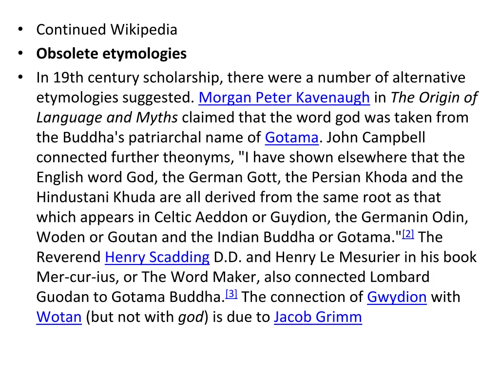 continued wikipedia obsolete etymologies in 19th