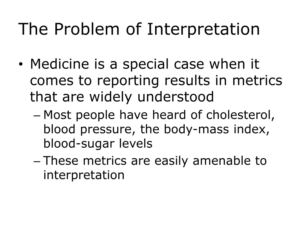 the problem of interpretation 1