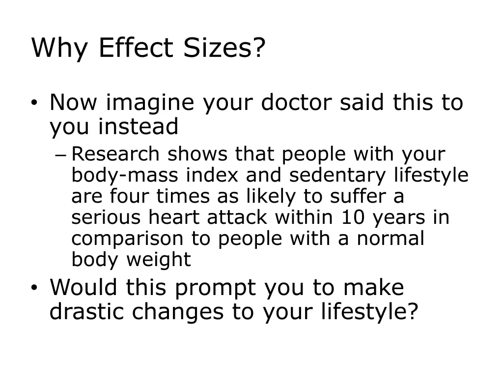 why effect sizes 1