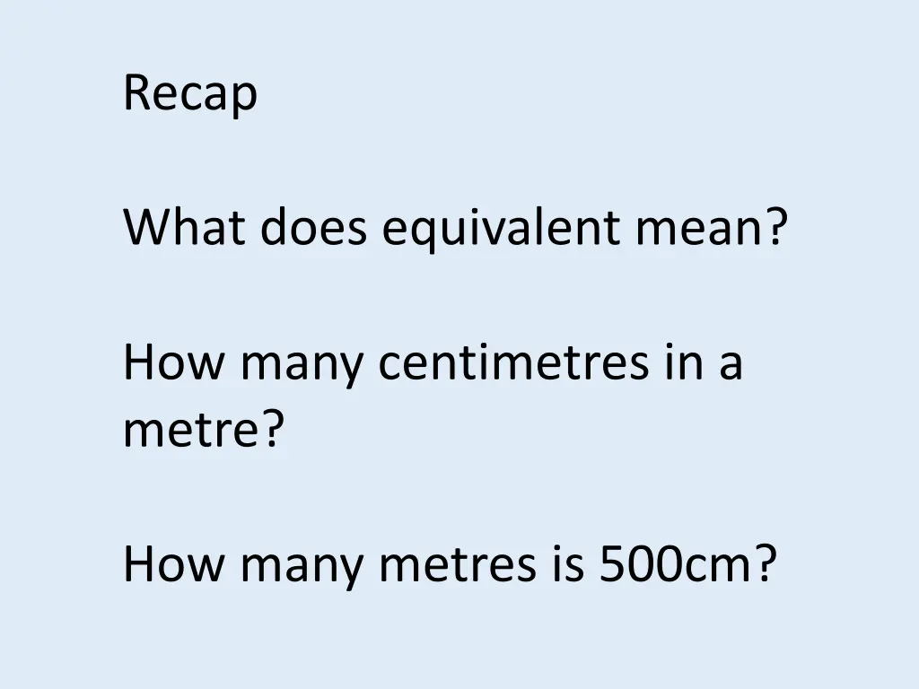 recap