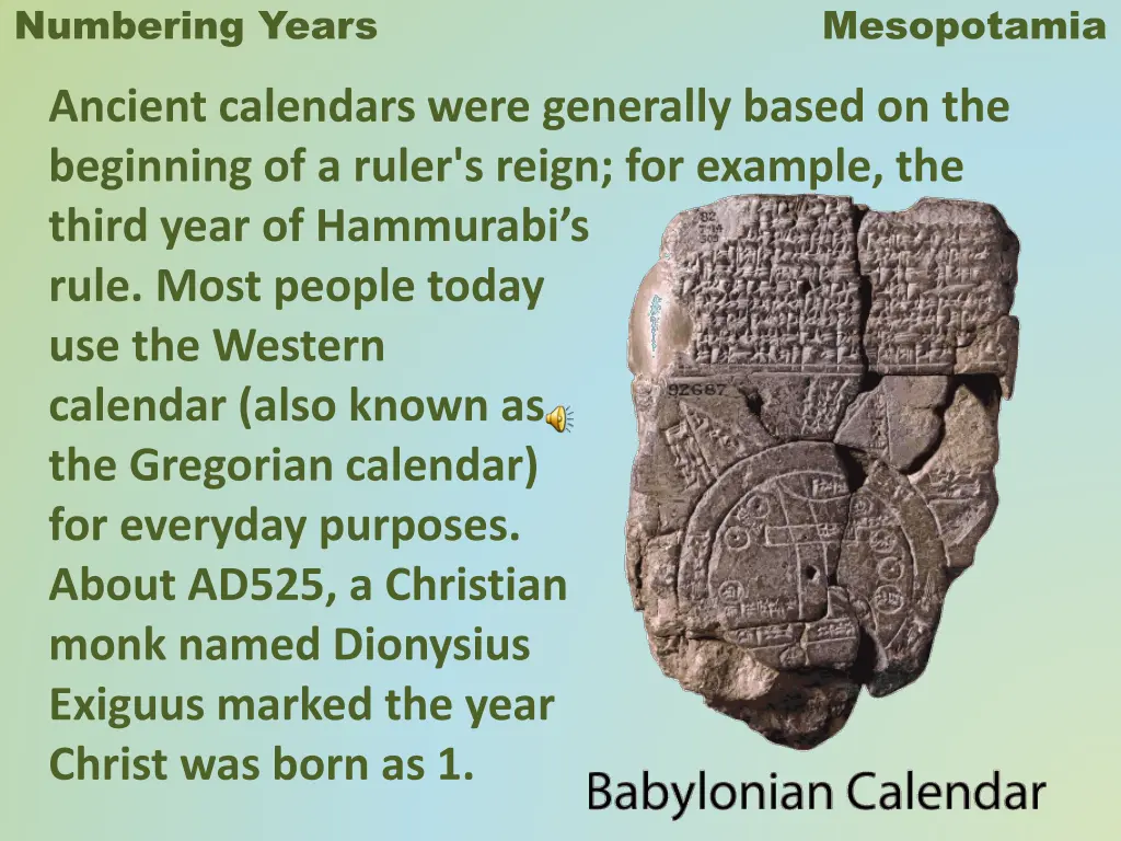 numbering years mesopotamia